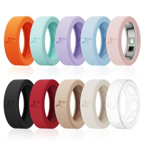 SZJCLTD silicone ring covers for Oura Ring 5 (10-pack)